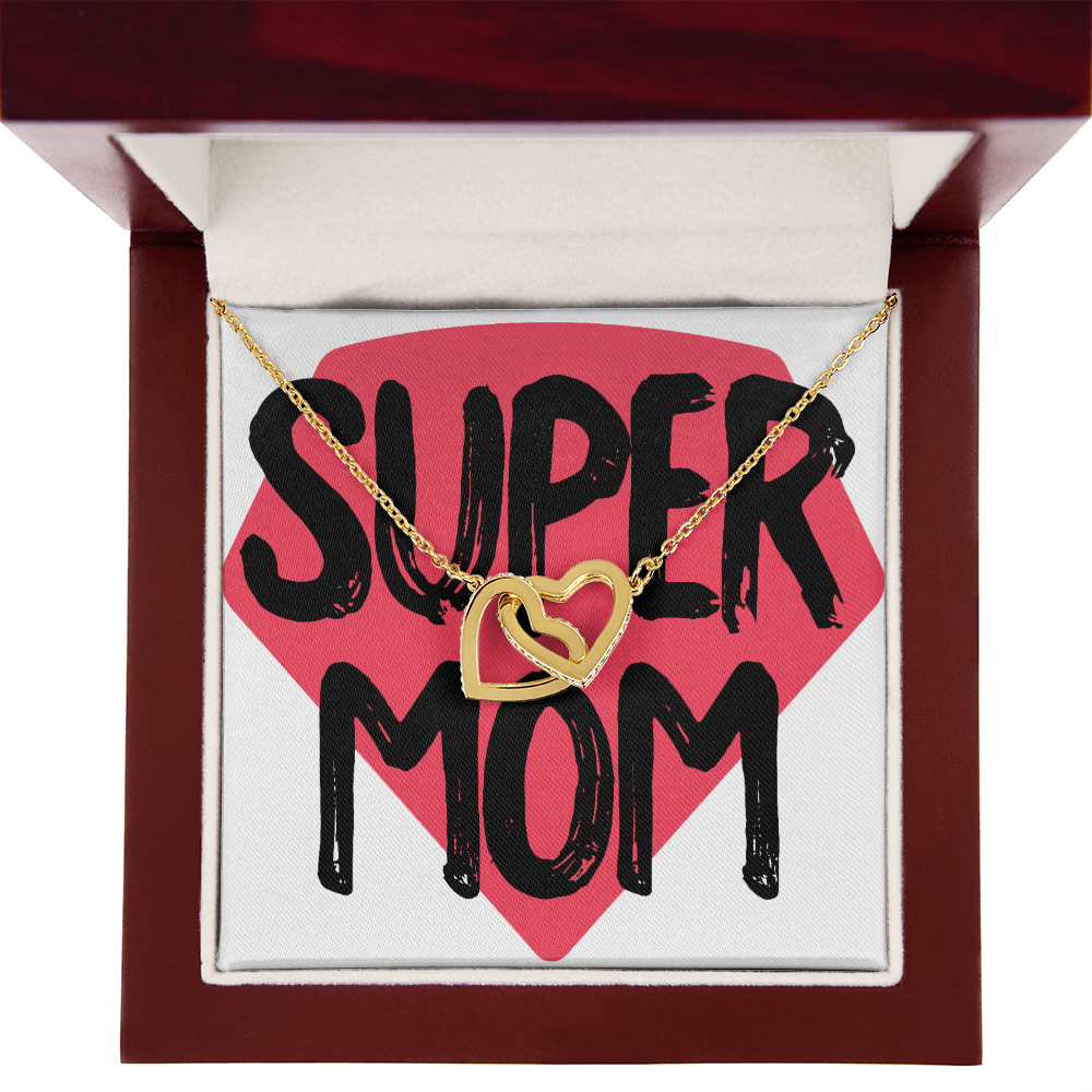 To Mom Super Mom Design Inseparable Necklace-Express Your Love Gifts