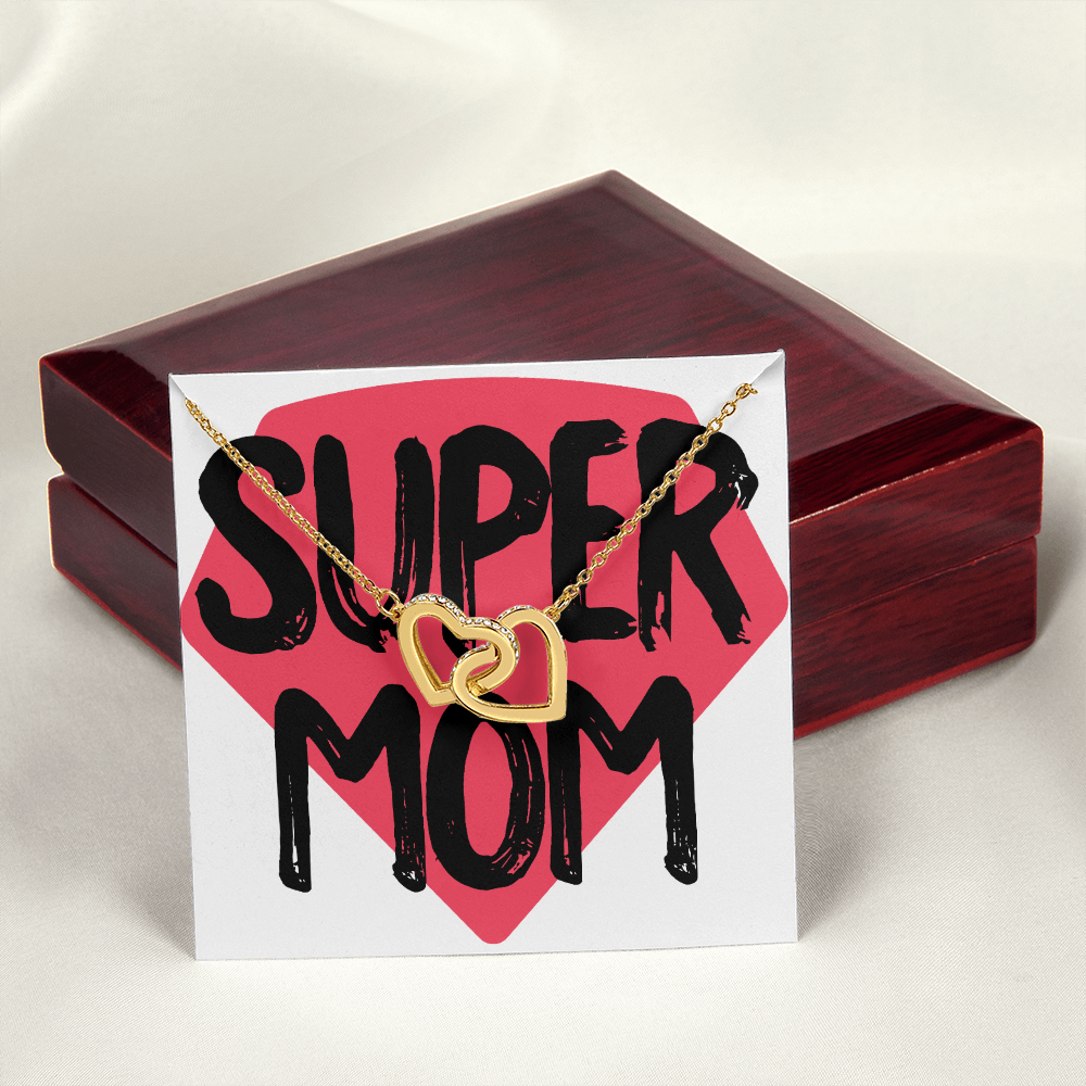 To Mom Super Mom Design Inseparable Necklace-Express Your Love Gifts