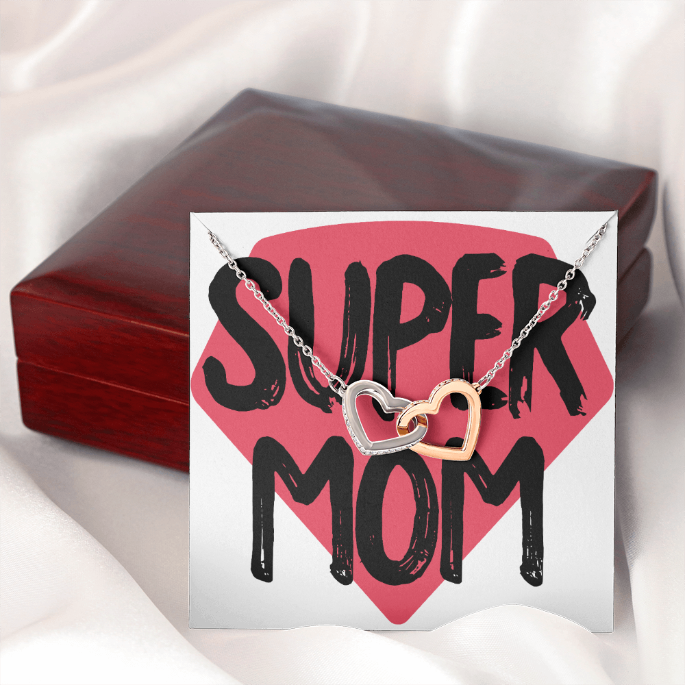 To Mom Super Mom Design Inseparable Necklace-Express Your Love Gifts