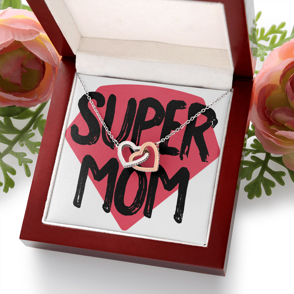 To Mom Super Mom Design Inseparable Necklace-Express Your Love Gifts