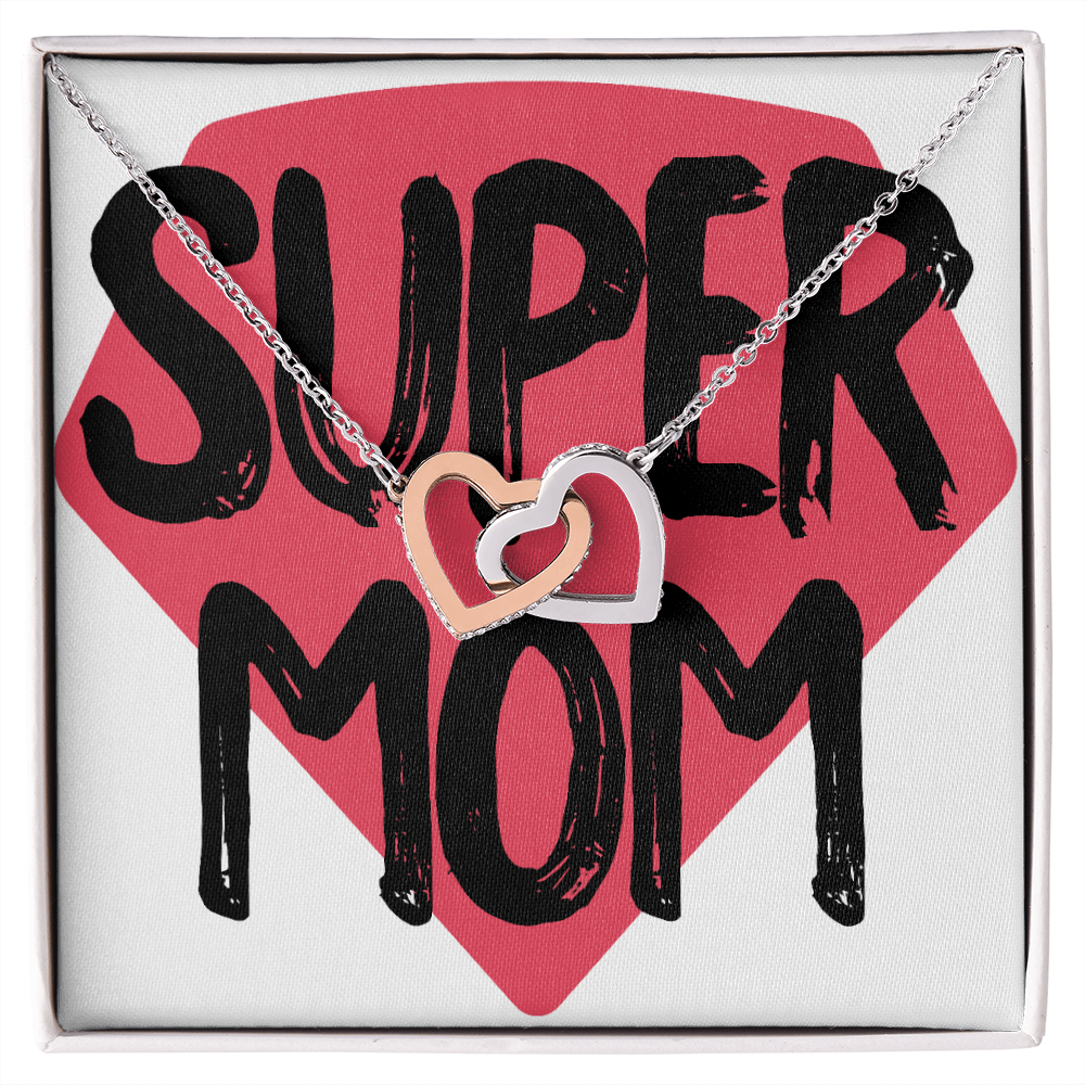 To Mom Super Mom Design Inseparable Necklace-Express Your Love Gifts