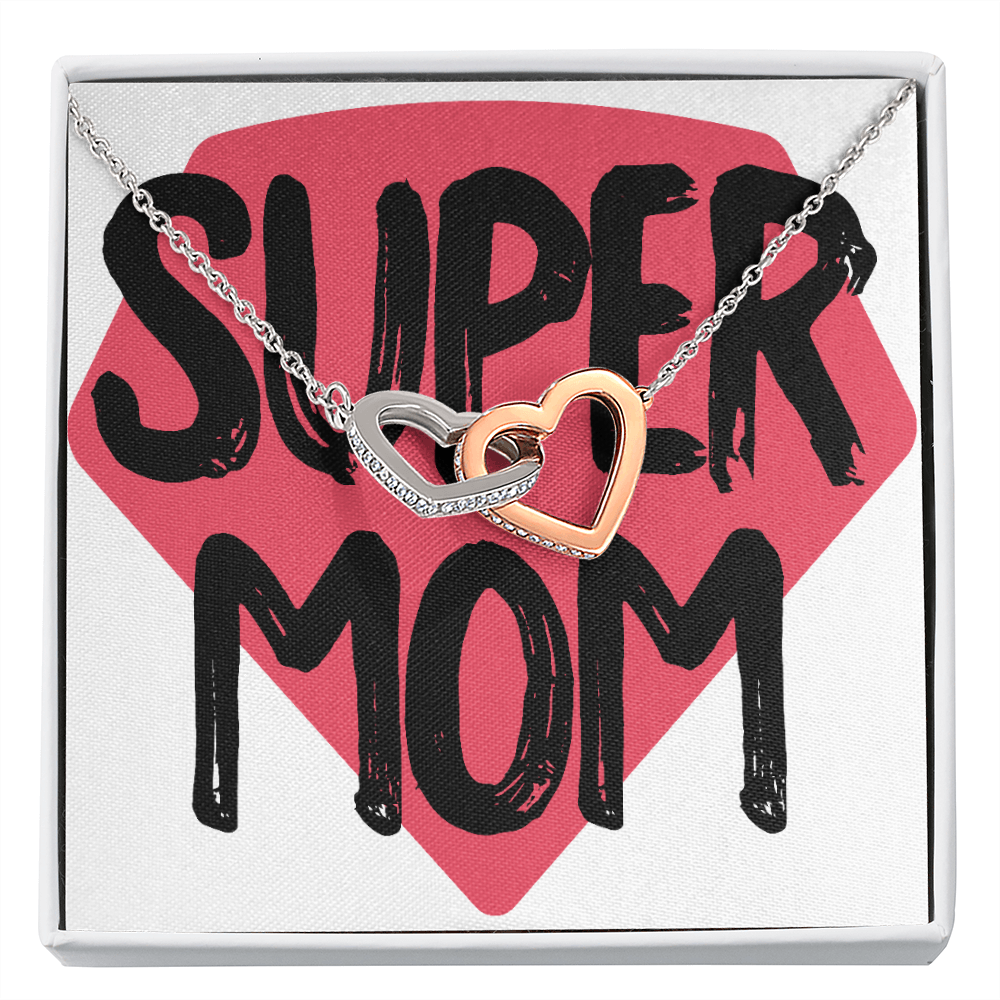 To Mom Super Mom Design Inseparable Necklace-Express Your Love Gifts