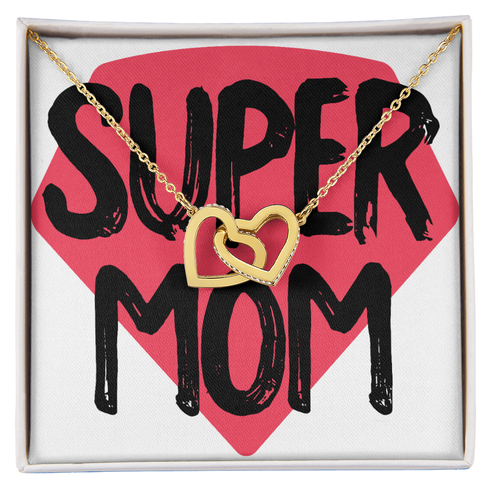 To Mom Super Mom Design Inseparable Necklace-Express Your Love Gifts