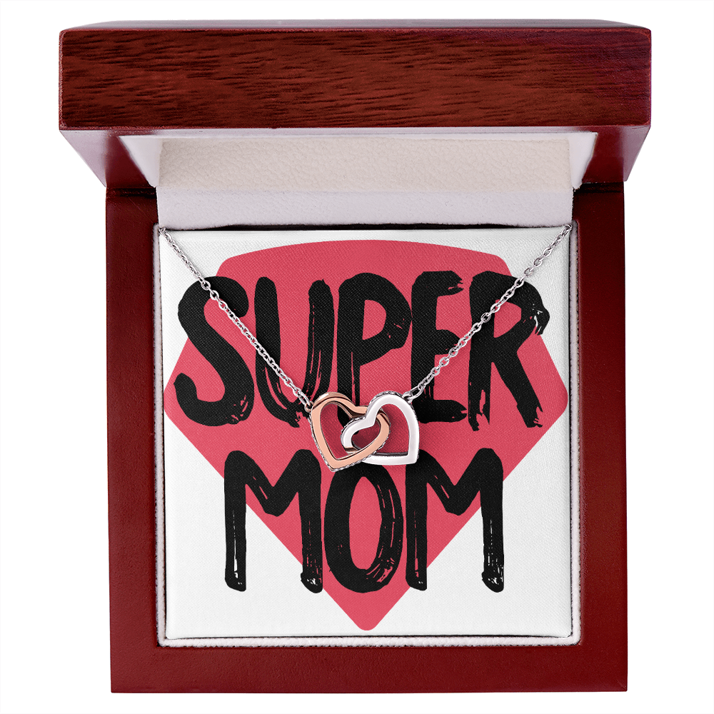 To Mom Super Mom Design Inseparable Necklace-Express Your Love Gifts