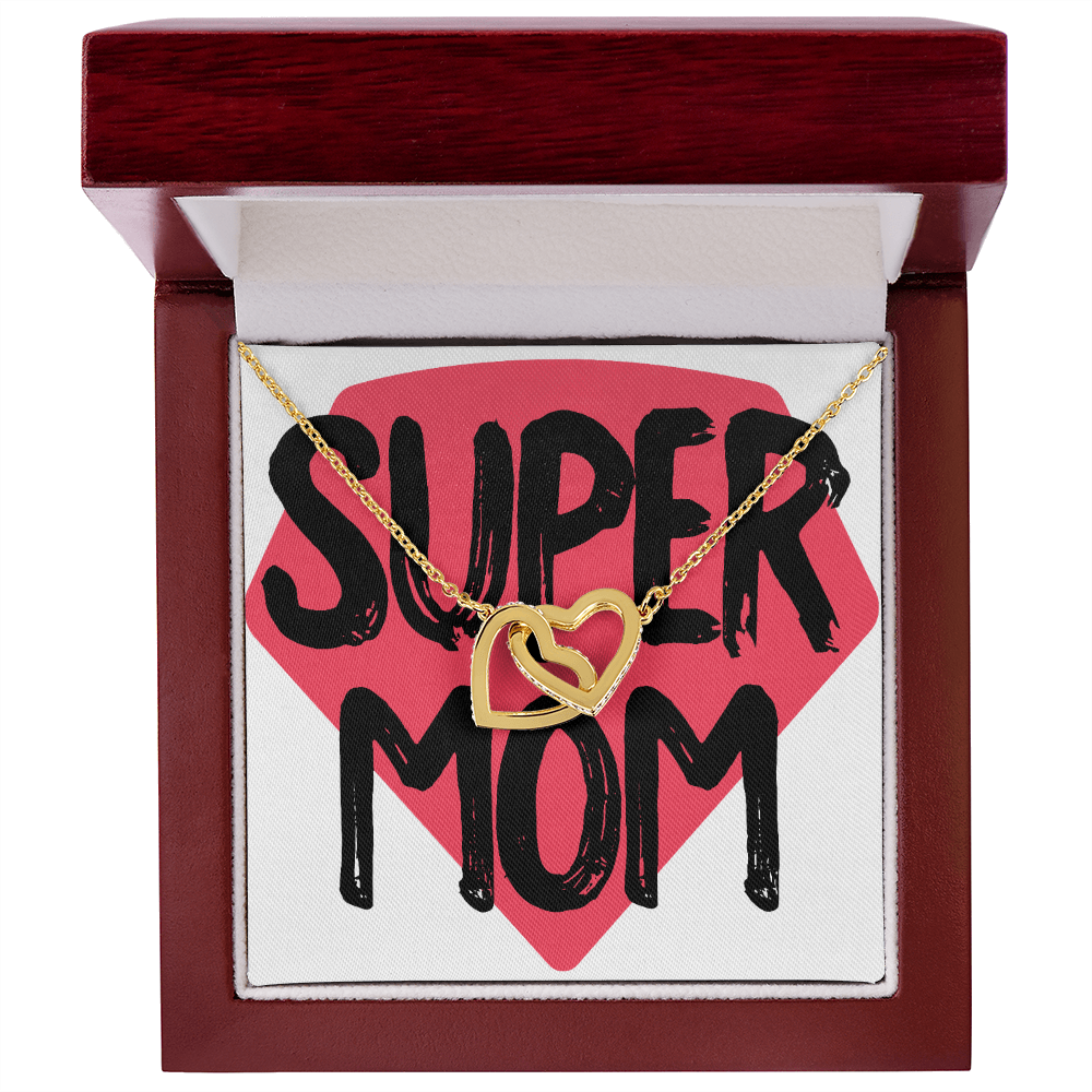 To Mom Super Mom Design Inseparable Necklace-Express Your Love Gifts