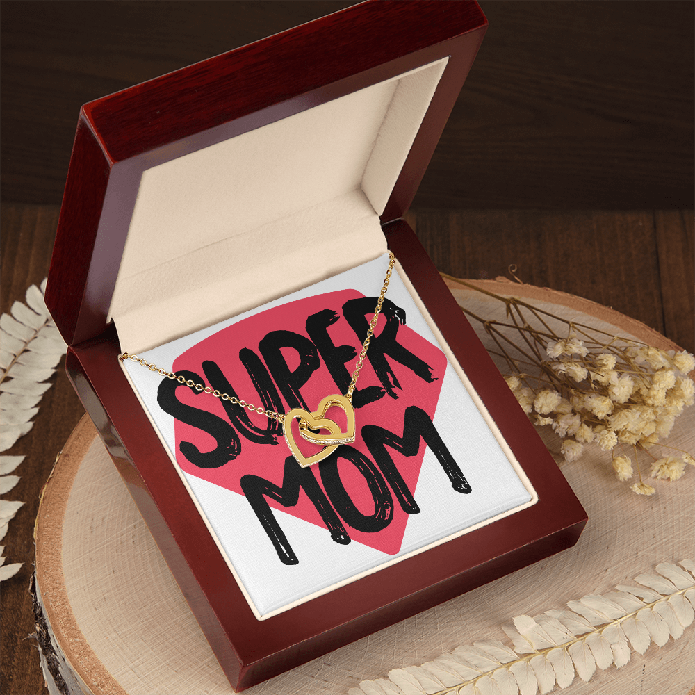 To Mom Super Mom Design Inseparable Necklace-Express Your Love Gifts