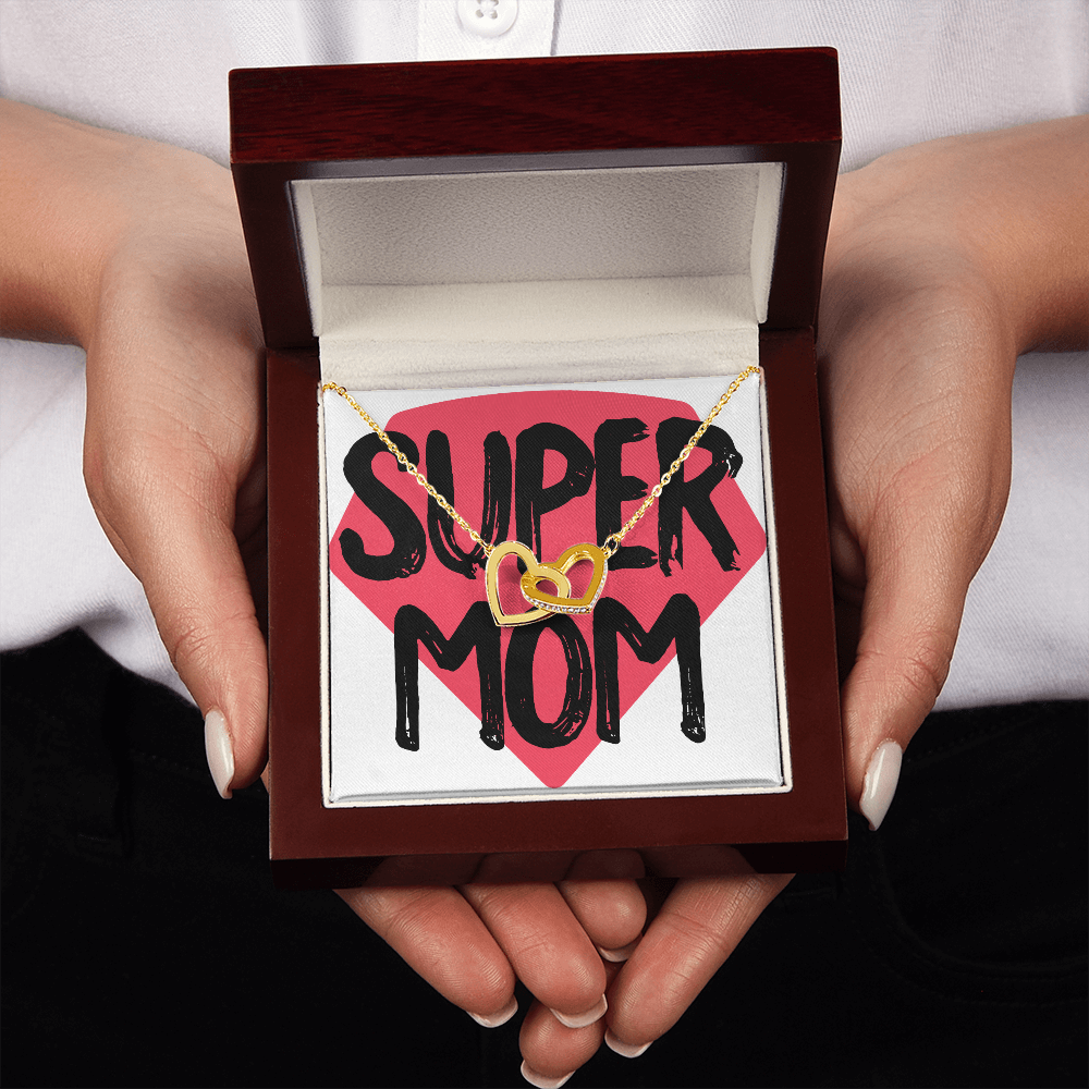 To Mom Super Mom Design Inseparable Necklace-Express Your Love Gifts