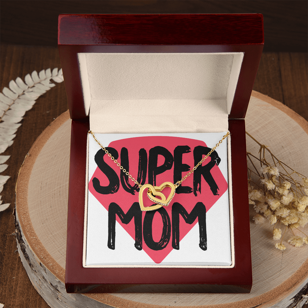 To Mom Super Mom Design Inseparable Necklace-Express Your Love Gifts