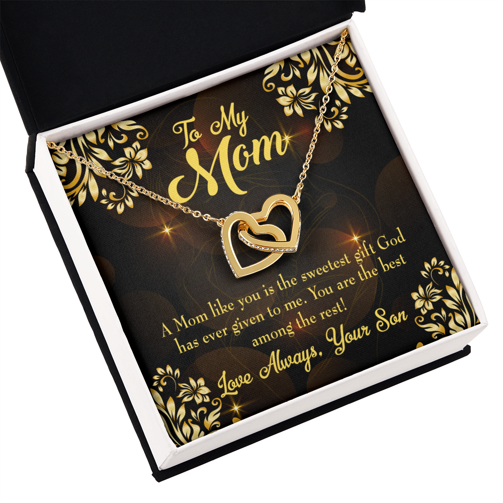 To Mom Sweetest Gift of God to Son Inseparable Necklace-Express Your Love Gifts