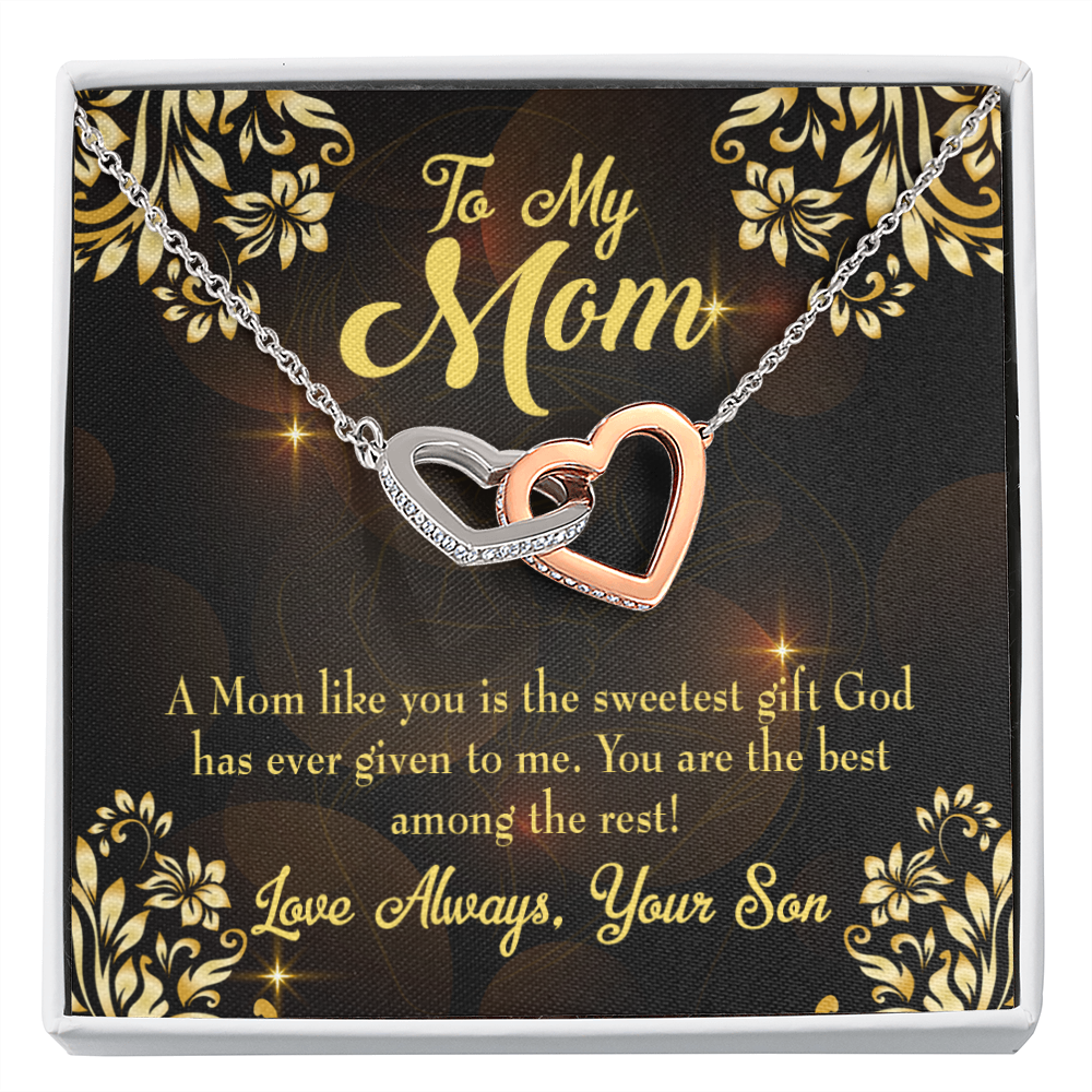 To Mom Sweetest Gift of God to Son Inseparable Necklace-Express Your Love Gifts