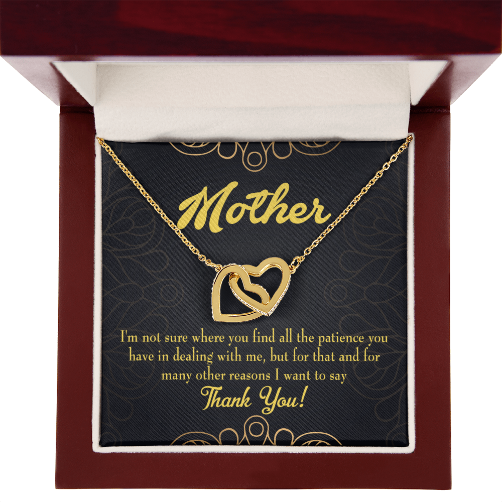 To Mom Thank You For All The Patience Inseparable Necklace-Express Your Love Gifts