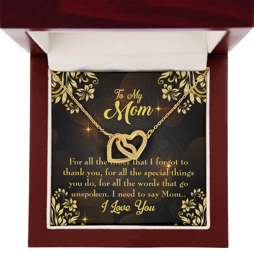 To Mom Thank You For All the Special Things You Do Inseparable Necklace-Express Your Love Gifts