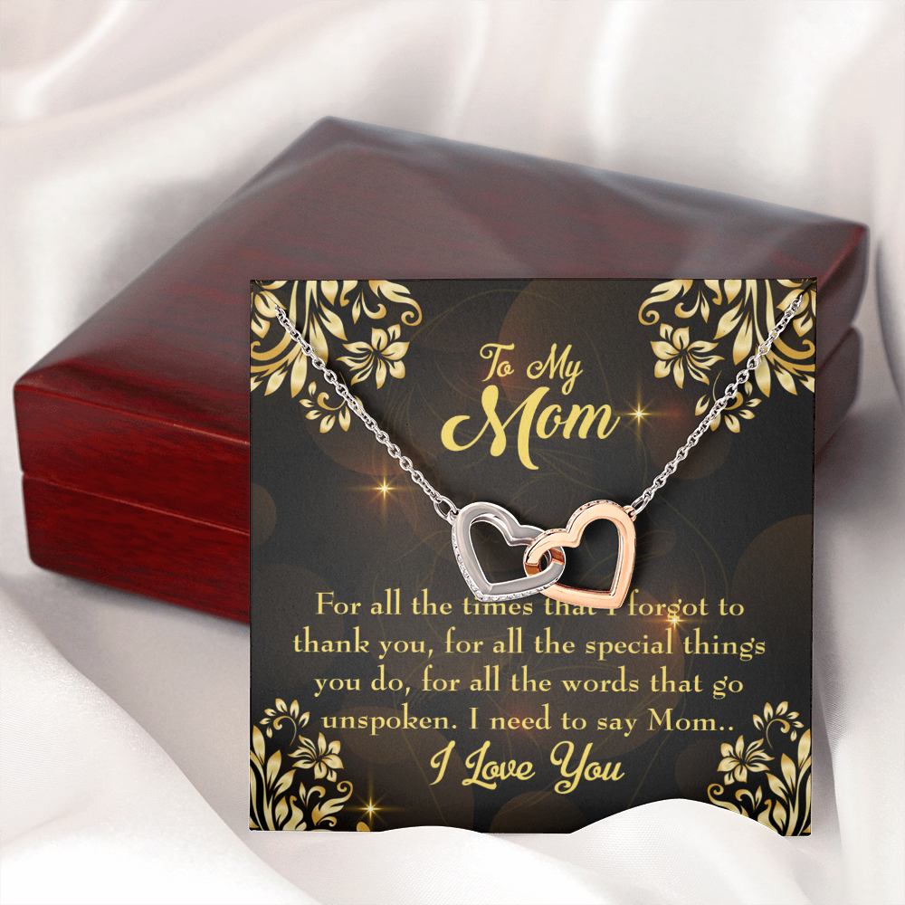 To Mom Thank You For All the Special Things You Do Inseparable Necklace-Express Your Love Gifts