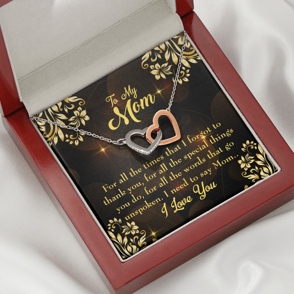 To Mom Thank You For All the Special Things You Do Inseparable Necklace-Express Your Love Gifts