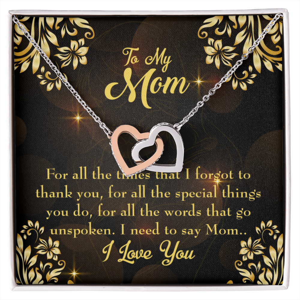 To Mom Thank You For All the Special Things You Do Inseparable Necklace-Express Your Love Gifts