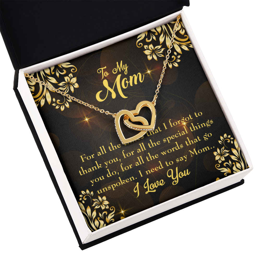 To Mom Thank You For All the Special Things You Do Inseparable Necklace-Express Your Love Gifts