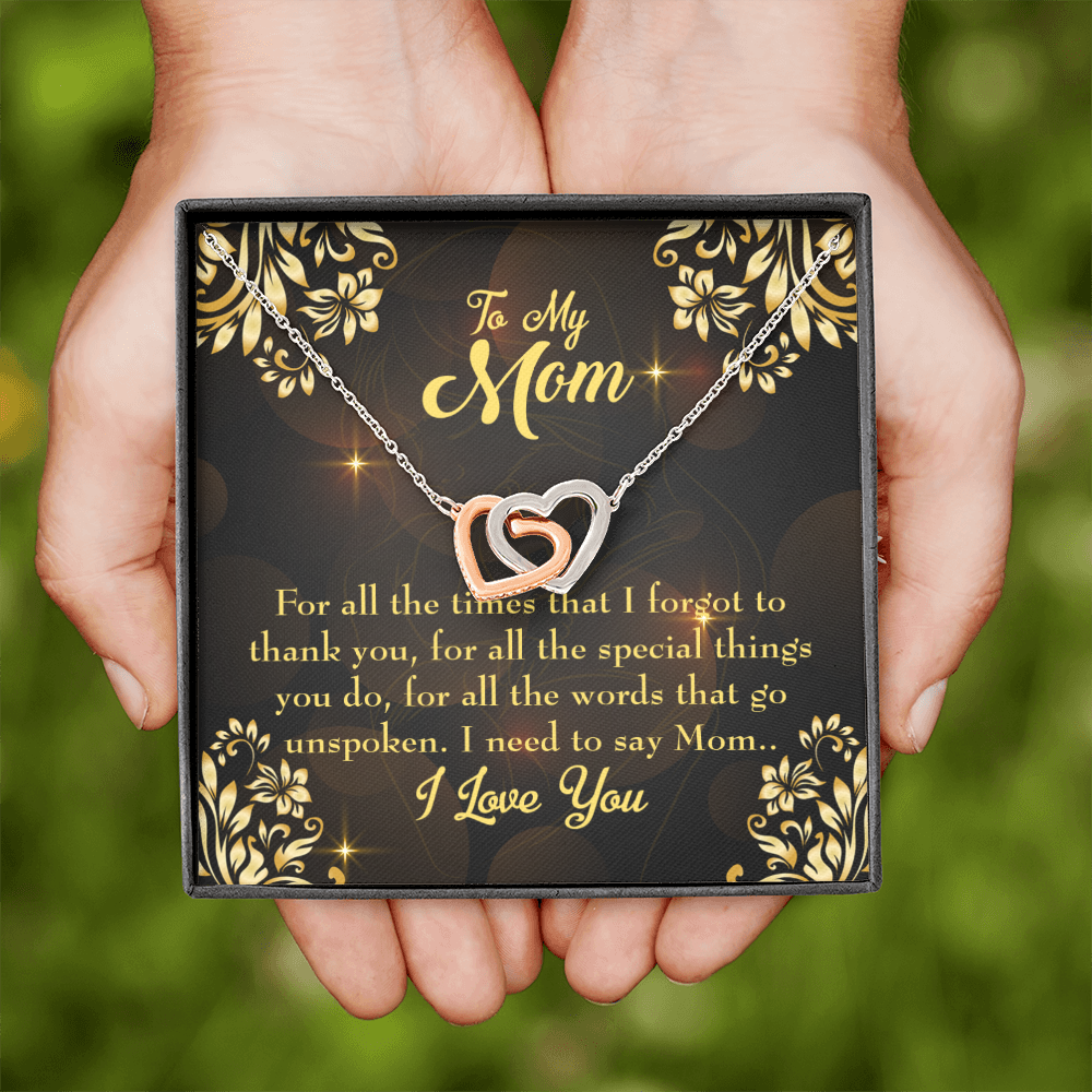 To Mom Thank You For All the Special Things You Do Inseparable Necklace-Express Your Love Gifts