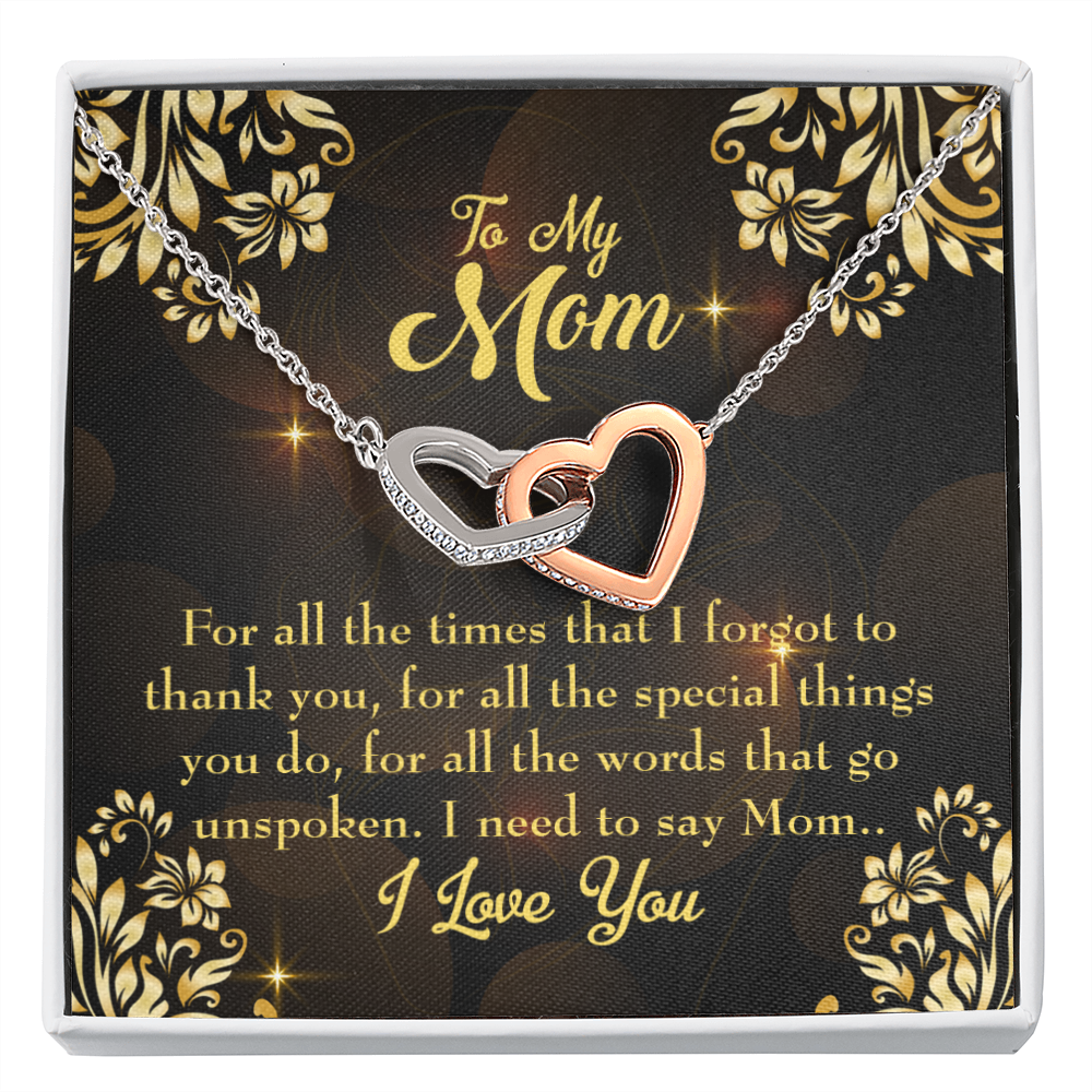 To Mom Thank You For All the Special Things You Do Inseparable Necklace-Express Your Love Gifts