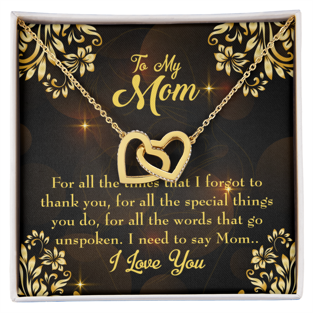 To Mom Thank You For All the Special Things You Do Inseparable Necklace-Express Your Love Gifts