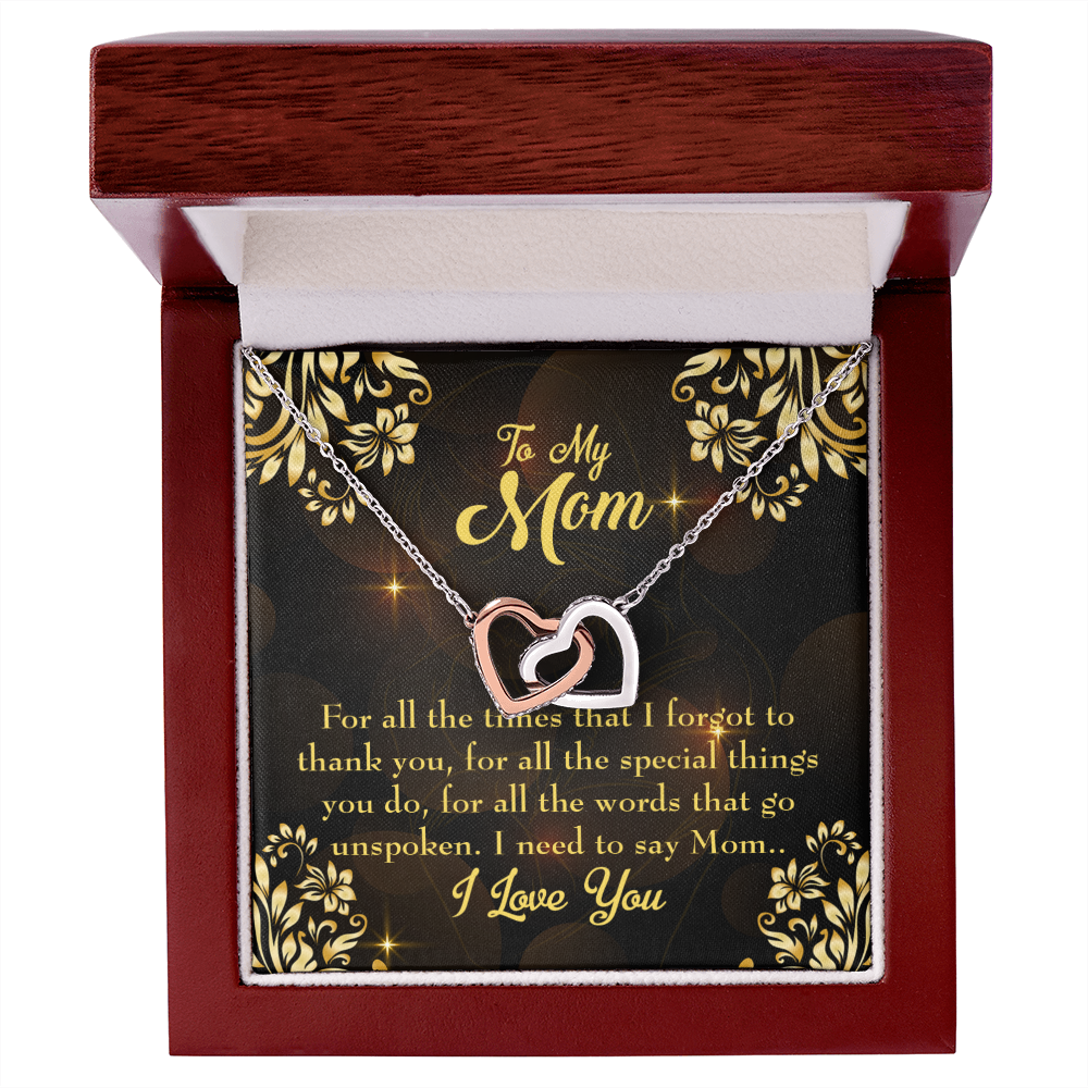 To Mom Thank You For All the Special Things You Do Inseparable Necklace-Express Your Love Gifts