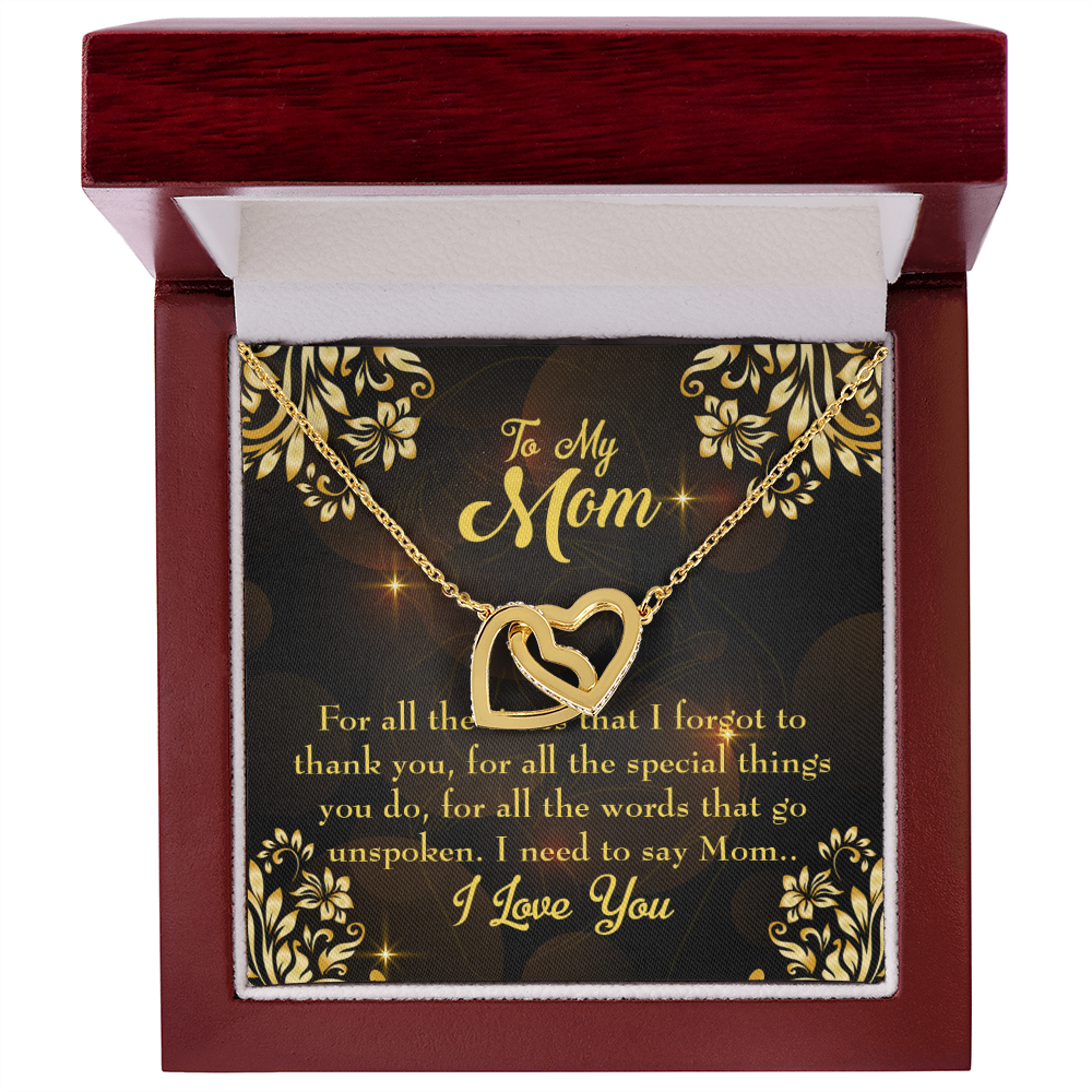 To Mom Thank You For All the Special Things You Do Inseparable Necklace-Express Your Love Gifts