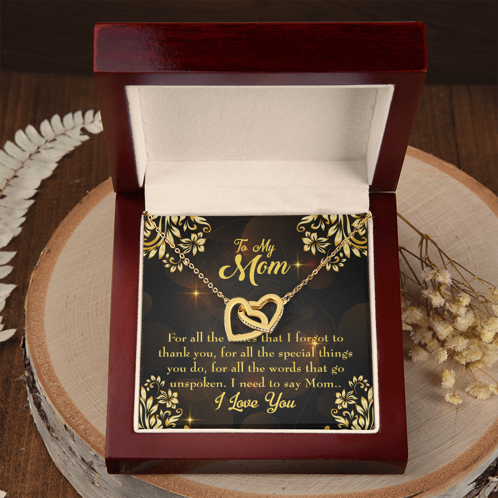 To Mom Thank You For All the Special Things You Do Inseparable Necklace-Express Your Love Gifts