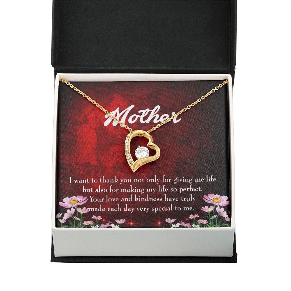 To Mom Thank You Mother Forever Necklace w Message Card-Express Your Love Gifts