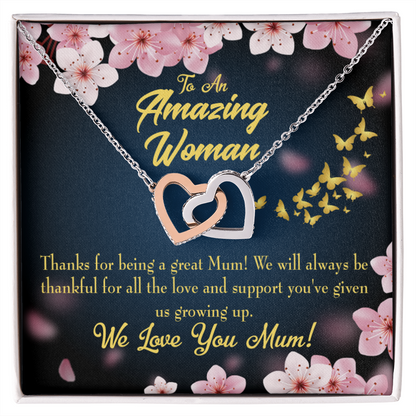 To Mom Thanks For Being a Great Mom Inseparable Necklace-Express Your Love Gifts