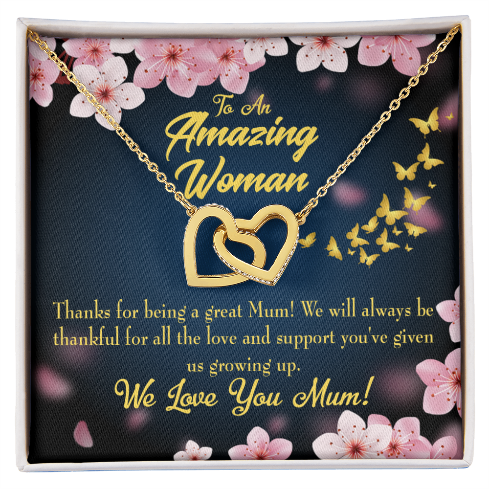 To Mom Thanks For Being a Great Mom Inseparable Necklace-Express Your Love Gifts