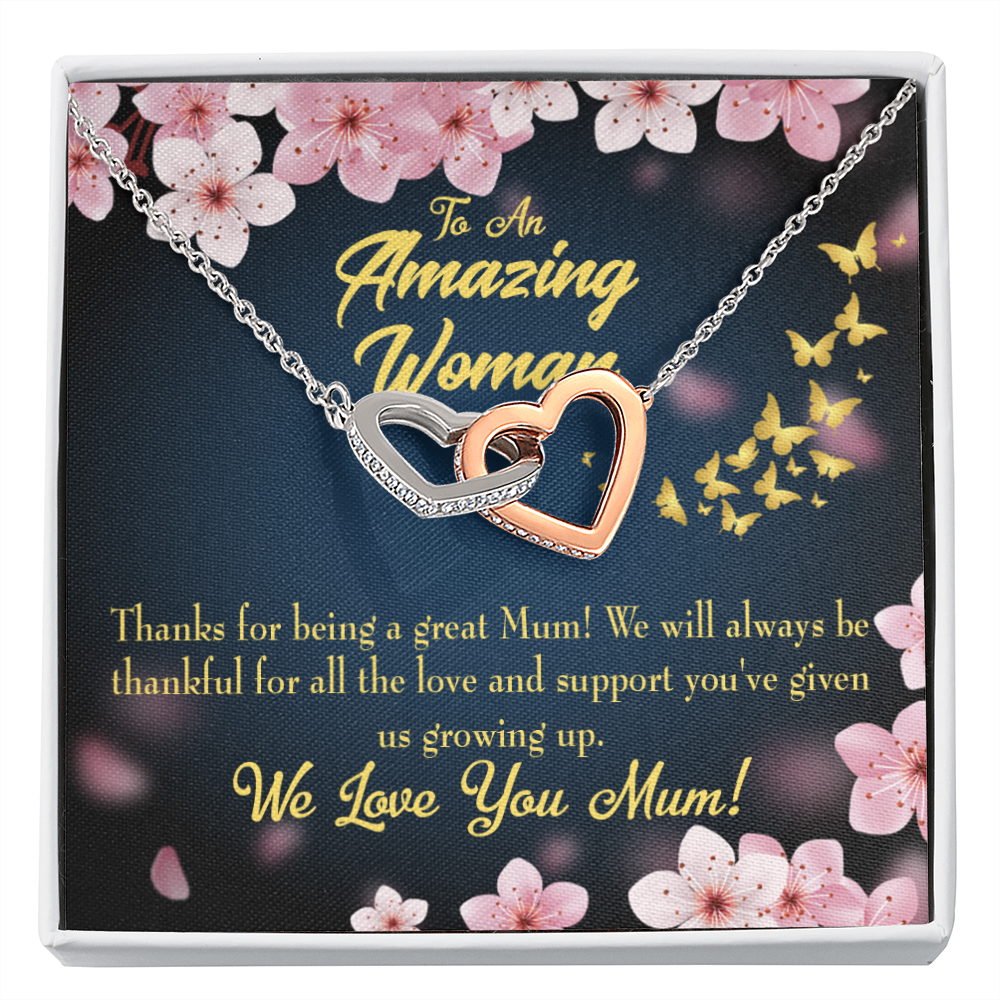 To Mom Thanks For Being a Great Mom Inseparable Necklace-Express Your Love Gifts