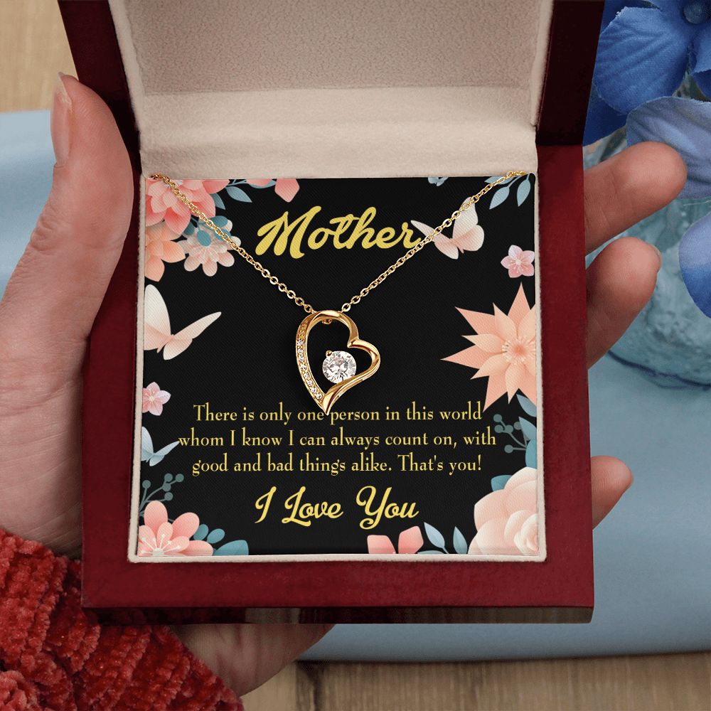 To Mom That's You Mom Forever Necklace w Message Card-Express Your Love Gifts