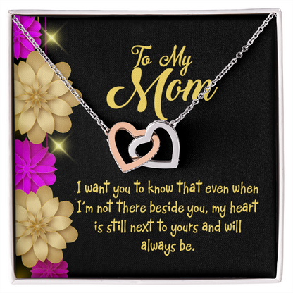 To Mom There Beside You Inseparable Necklace-Express Your Love Gifts
