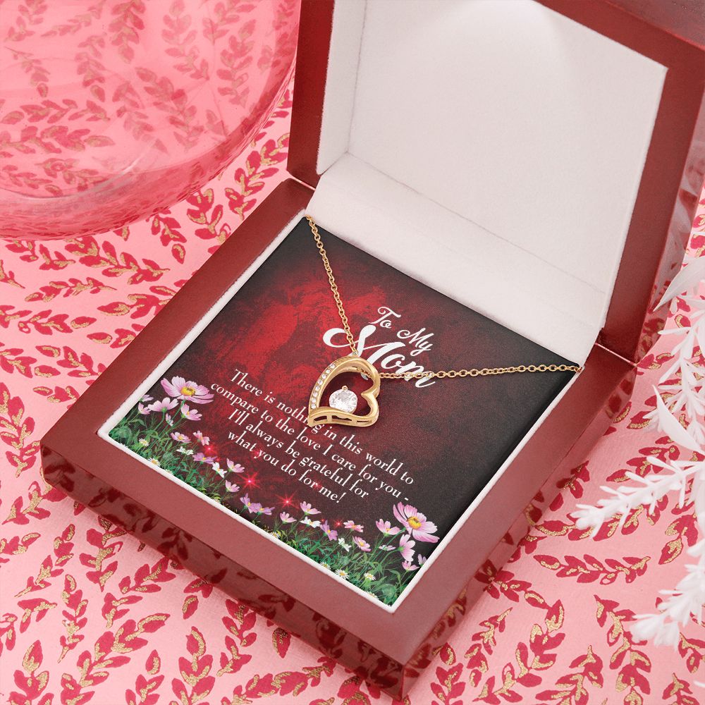 To Mom There is Nothing Forever Necklace w Message Card-Express Your Love Gifts