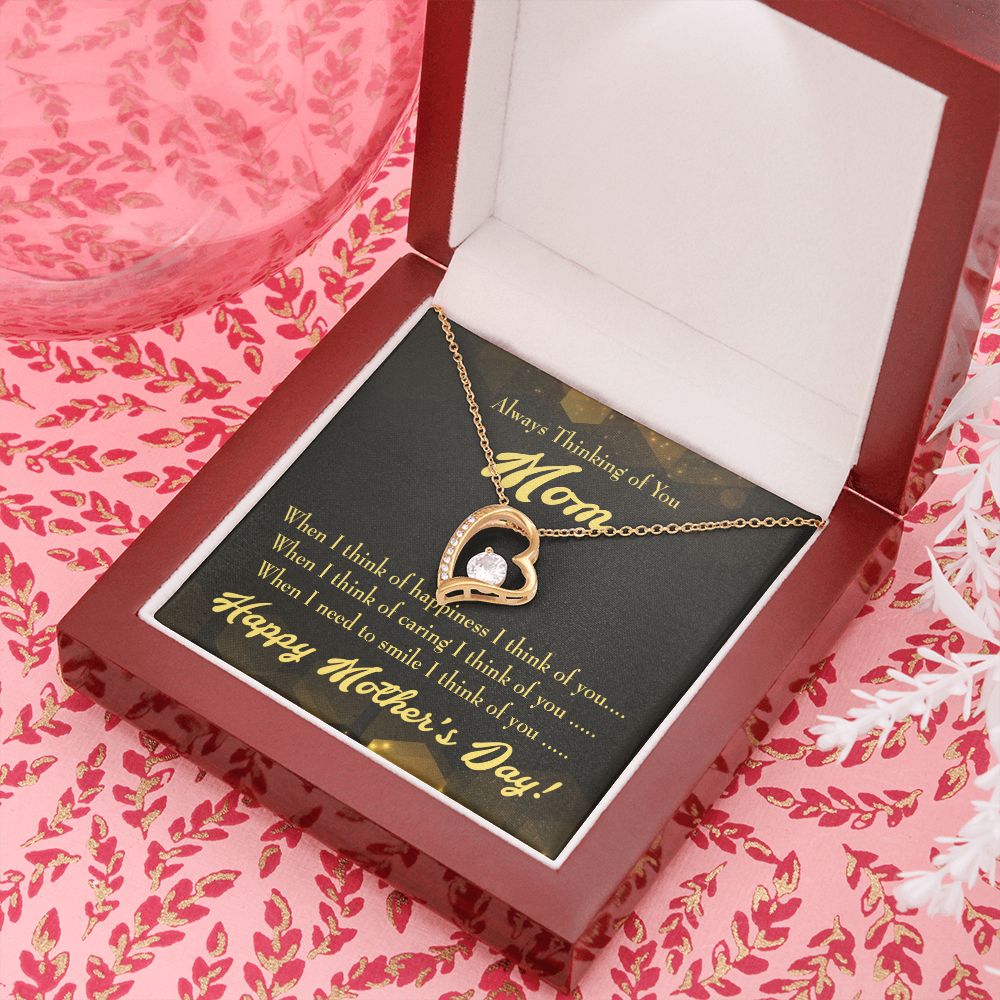 To Mom Thinking of You Forever Necklace w Message Card-Express Your Love Gifts