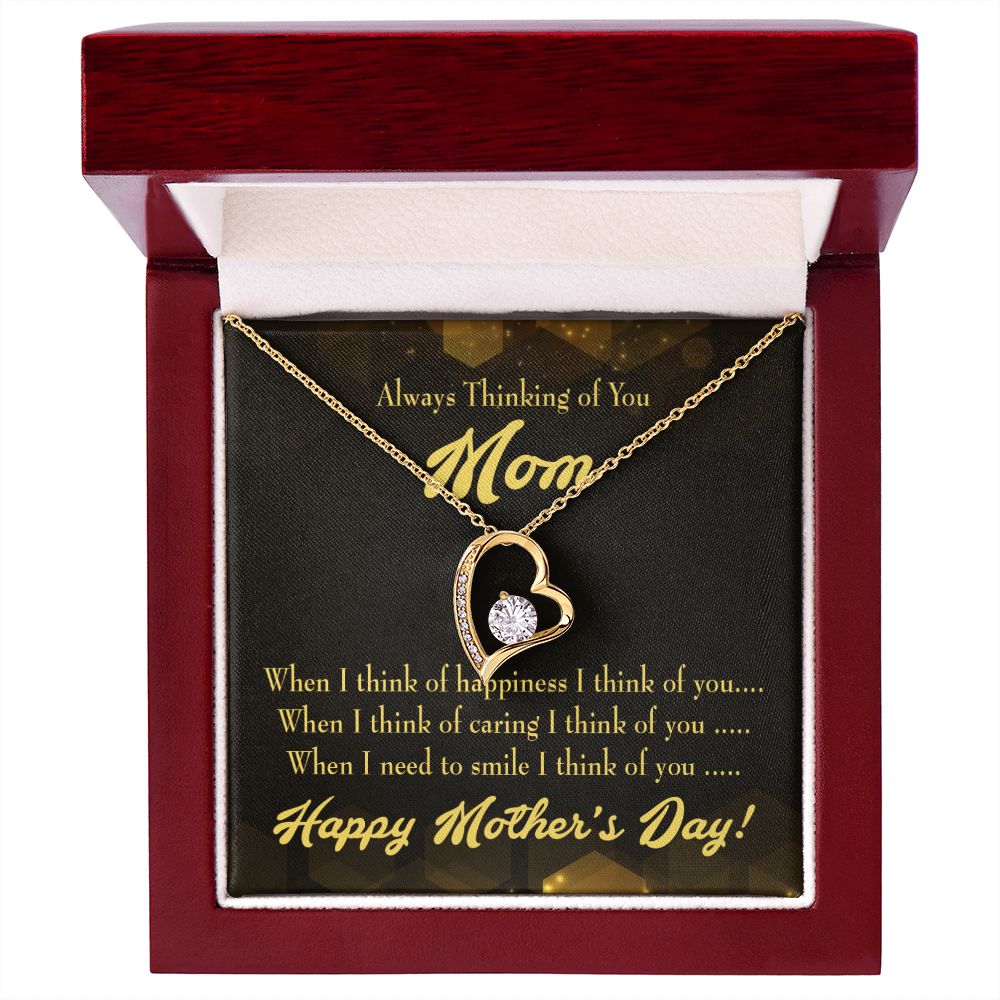 To Mom Thinking of You Forever Necklace w Message Card-Express Your Love Gifts