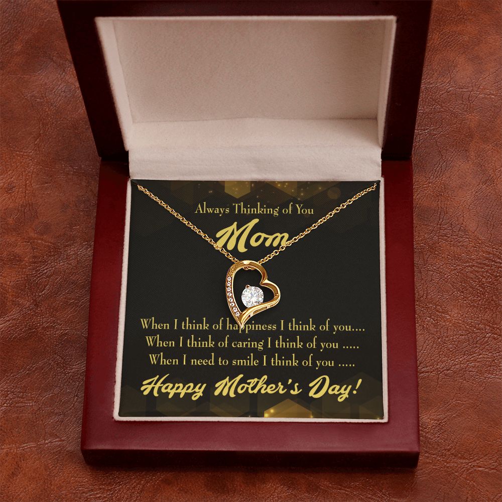 To Mom Thinking of You Forever Necklace w Message Card-Express Your Love Gifts