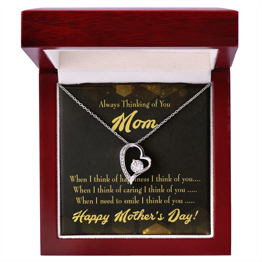 To Mom Thinking of You Forever Necklace w Message Card-Express Your Love Gifts