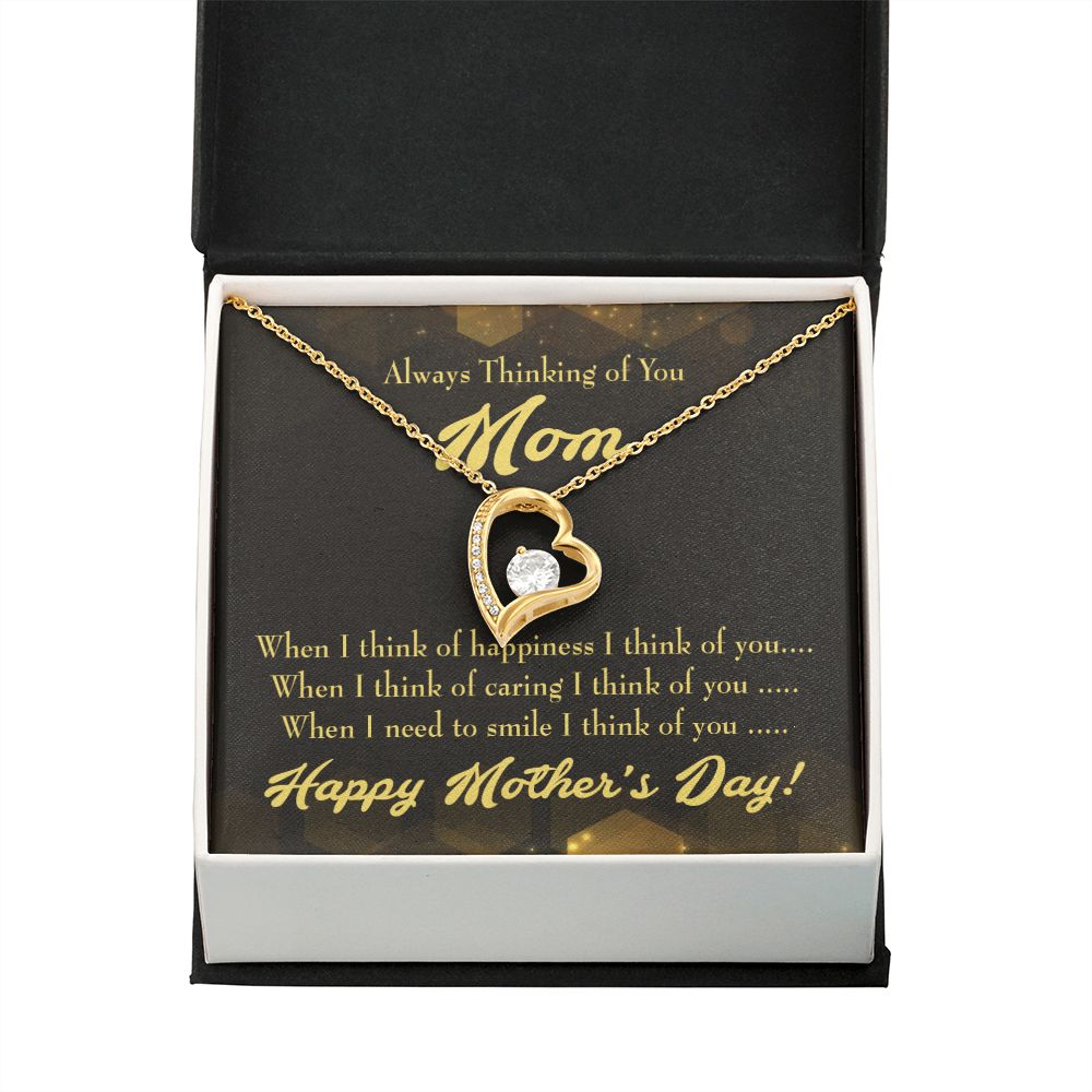 To Mom Thinking of You Forever Necklace w Message Card-Express Your Love Gifts