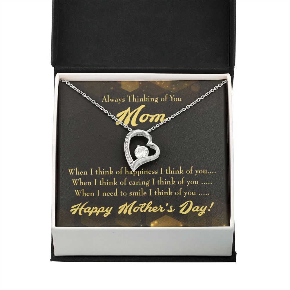 To Mom Thinking of You Forever Necklace w Message Card-Express Your Love Gifts