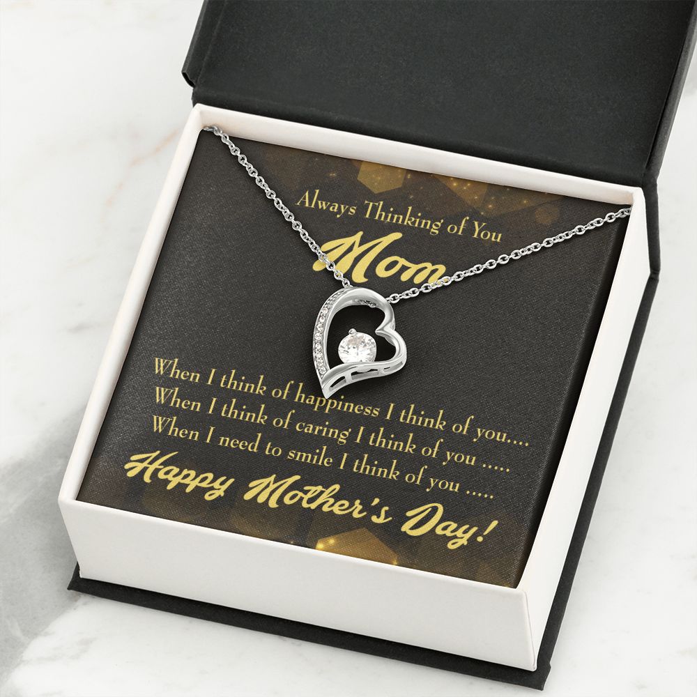 To Mom Thinking of You Forever Necklace w Message Card-Express Your Love Gifts