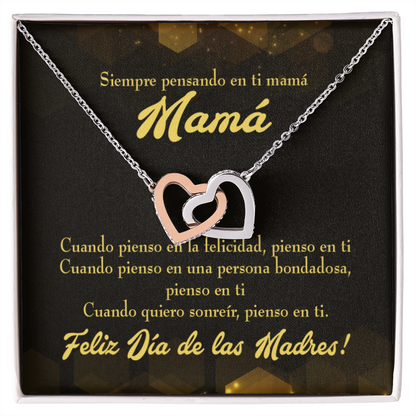 To Mom Thinking of You Spanish Inseparable Necklace-Express Your Love Gifts