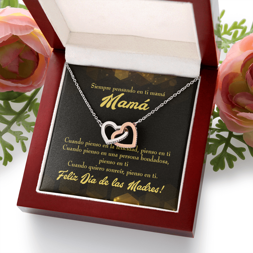 To Mom Thinking of You Spanish Inseparable Necklace-Express Your Love Gifts