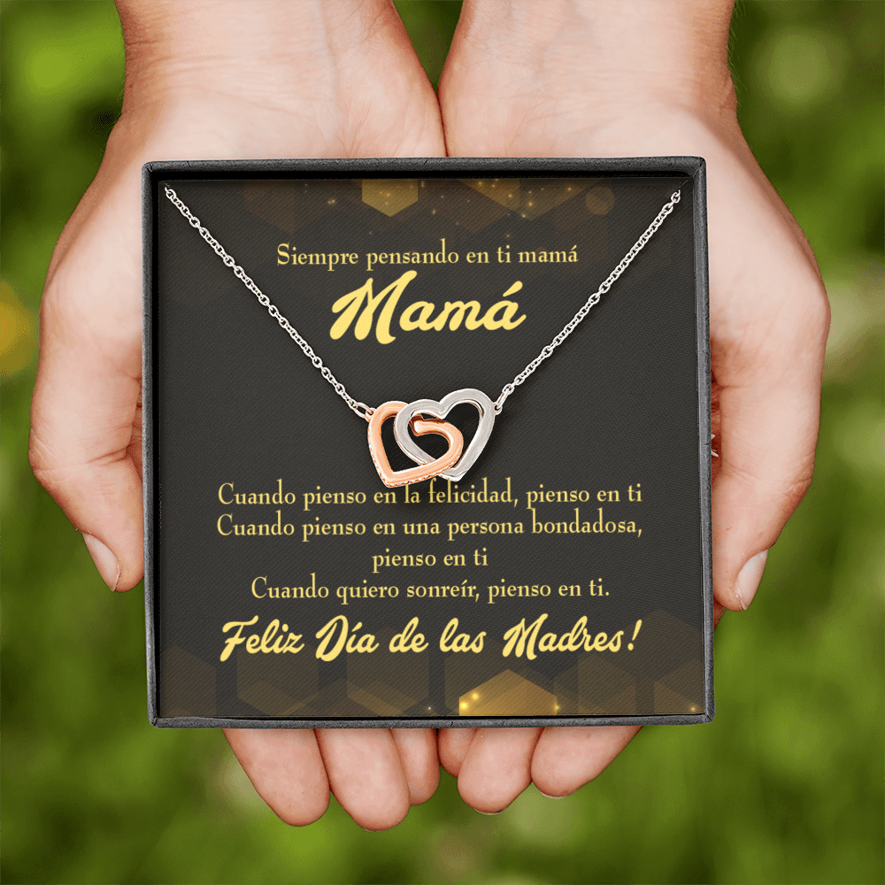 To Mom Thinking of You Spanish Inseparable Necklace-Express Your Love Gifts