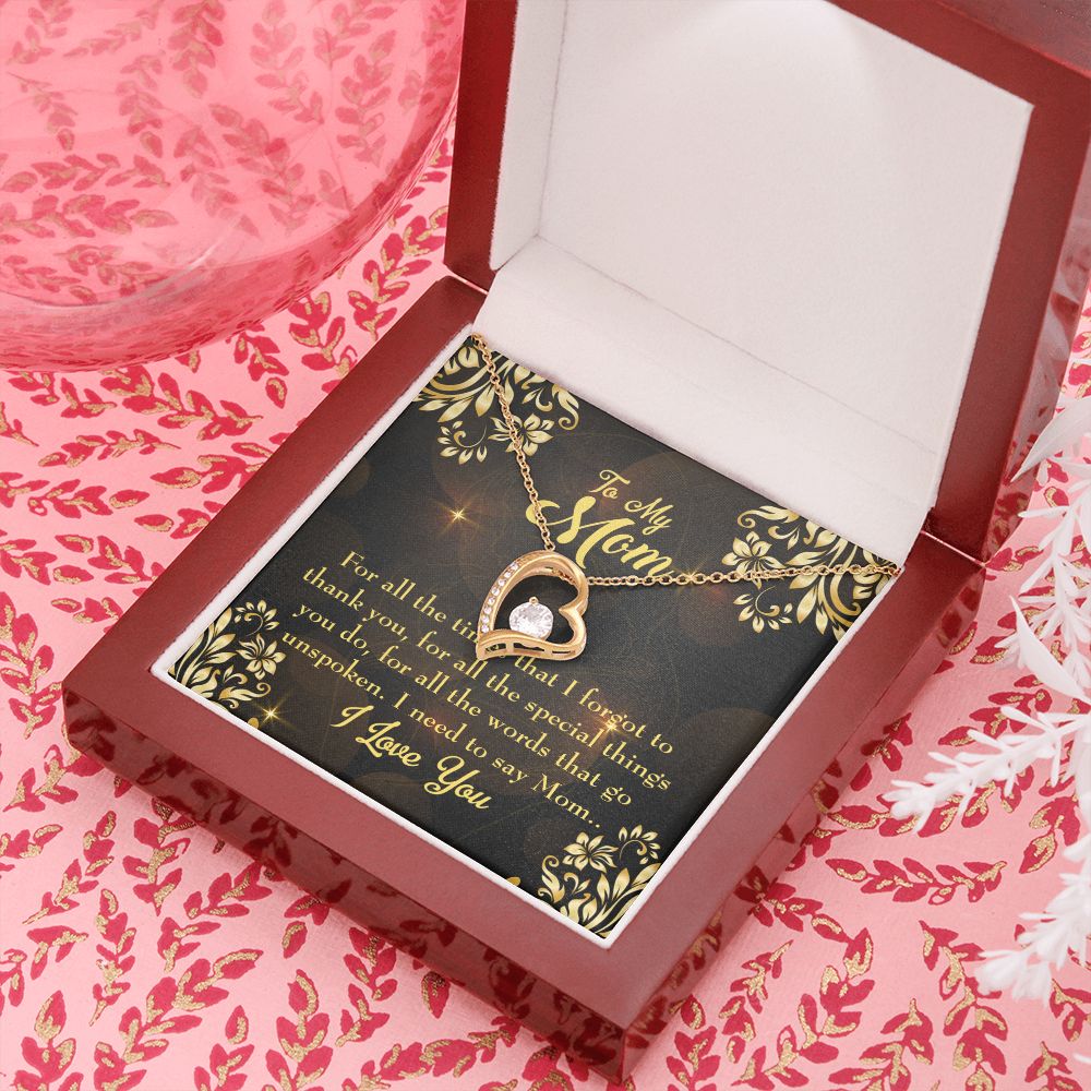 To Mom To My Mom Anchor Forever Necklace w Message Card-Express Your Love Gifts