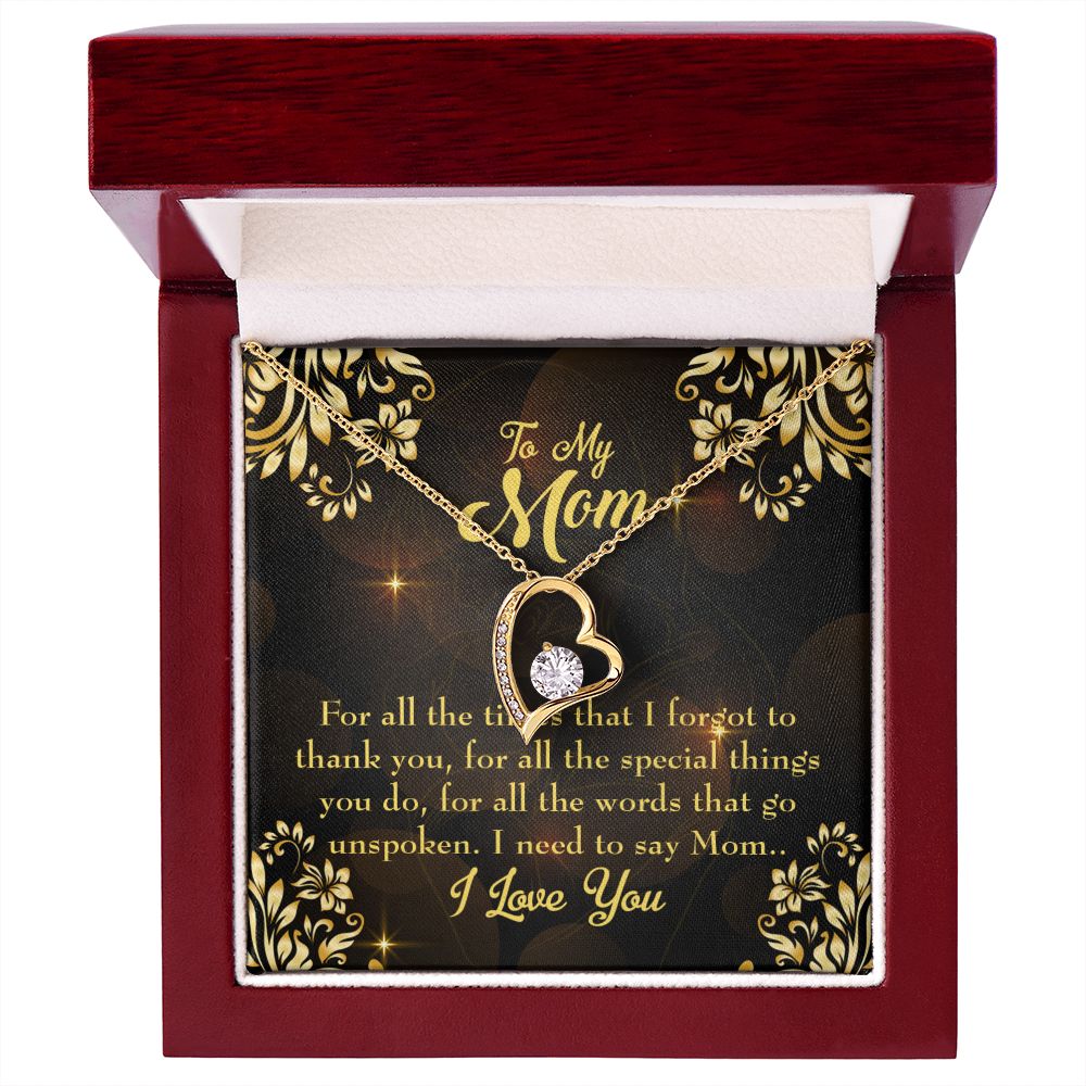 To Mom To My Mom Anchor Forever Necklace w Message Card-Express Your Love Gifts