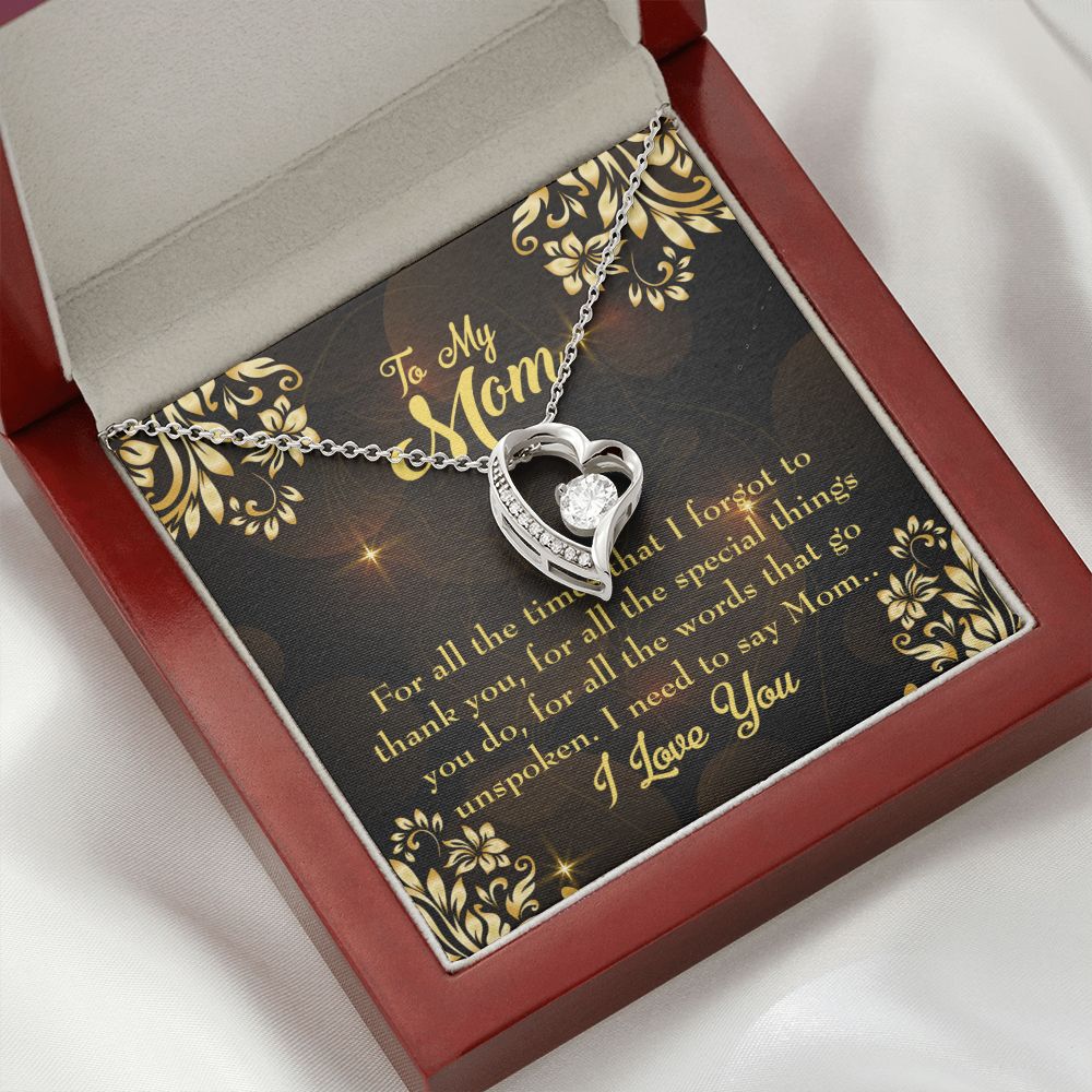 To Mom To My Mom Anchor Forever Necklace w Message Card-Express Your Love Gifts