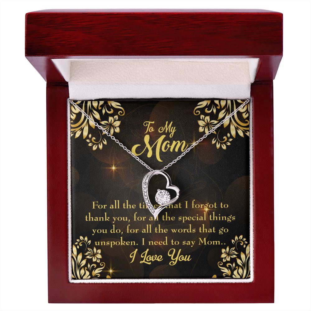 To Mom To My Mom Anchor Forever Necklace w Message Card-Express Your Love Gifts