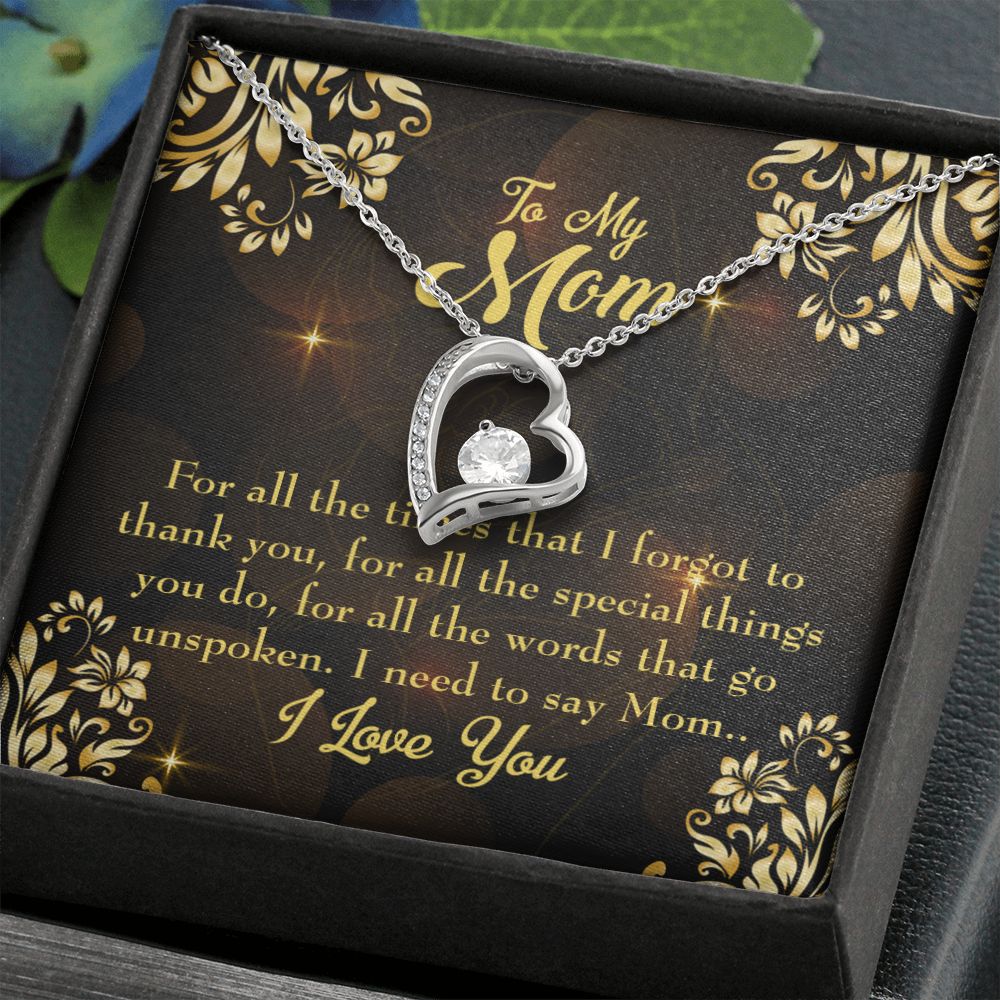 To Mom To My Mom Anchor Forever Necklace w Message Card-Express Your Love Gifts