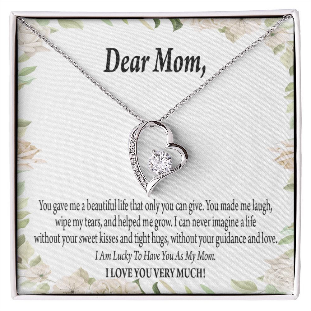 To Mom Unique Present For Mom Forever Necklace w Message Card-Express Your Love Gifts