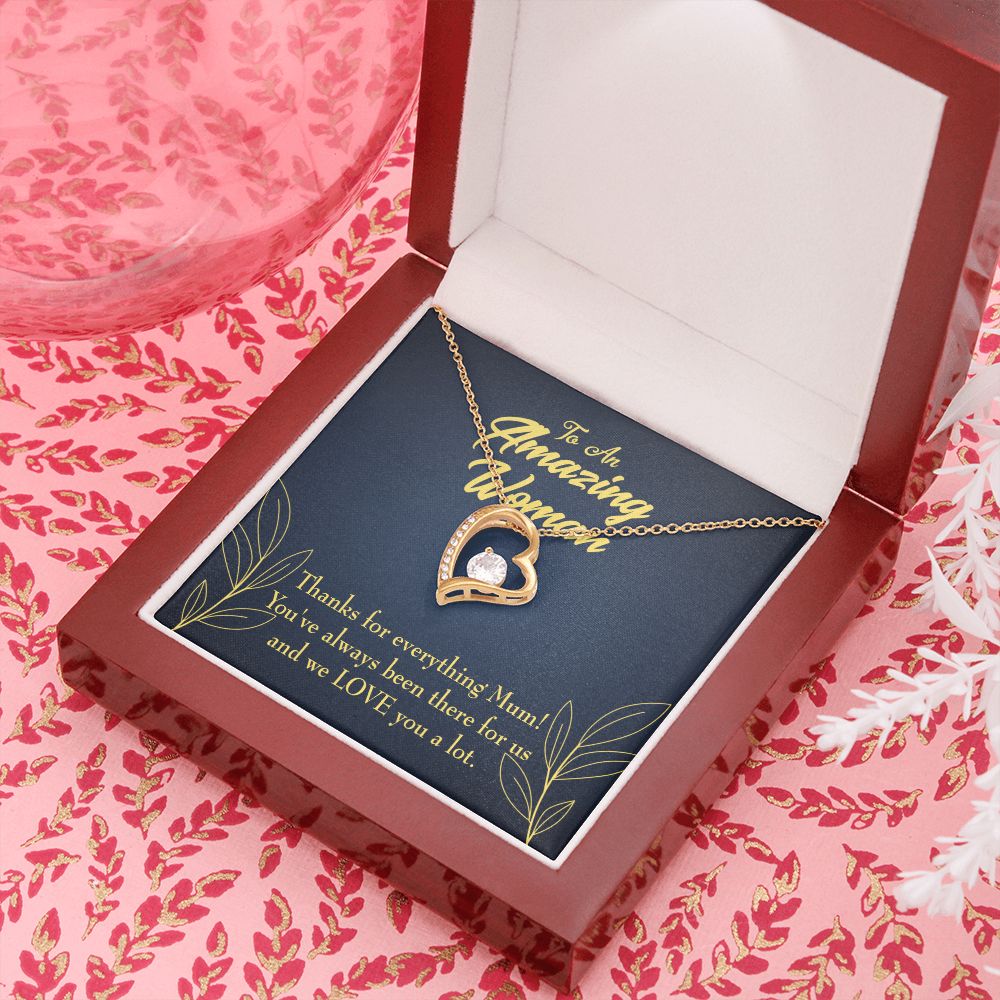 To Mom We Love You Forever Necklace w Message Card-Express Your Love Gifts